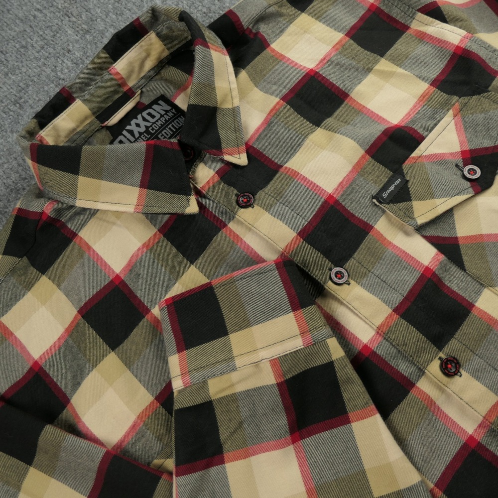 Dixxon Flannel Shirt Mens 2XL Snap On Tools Form Function Plaid Mechanic Work